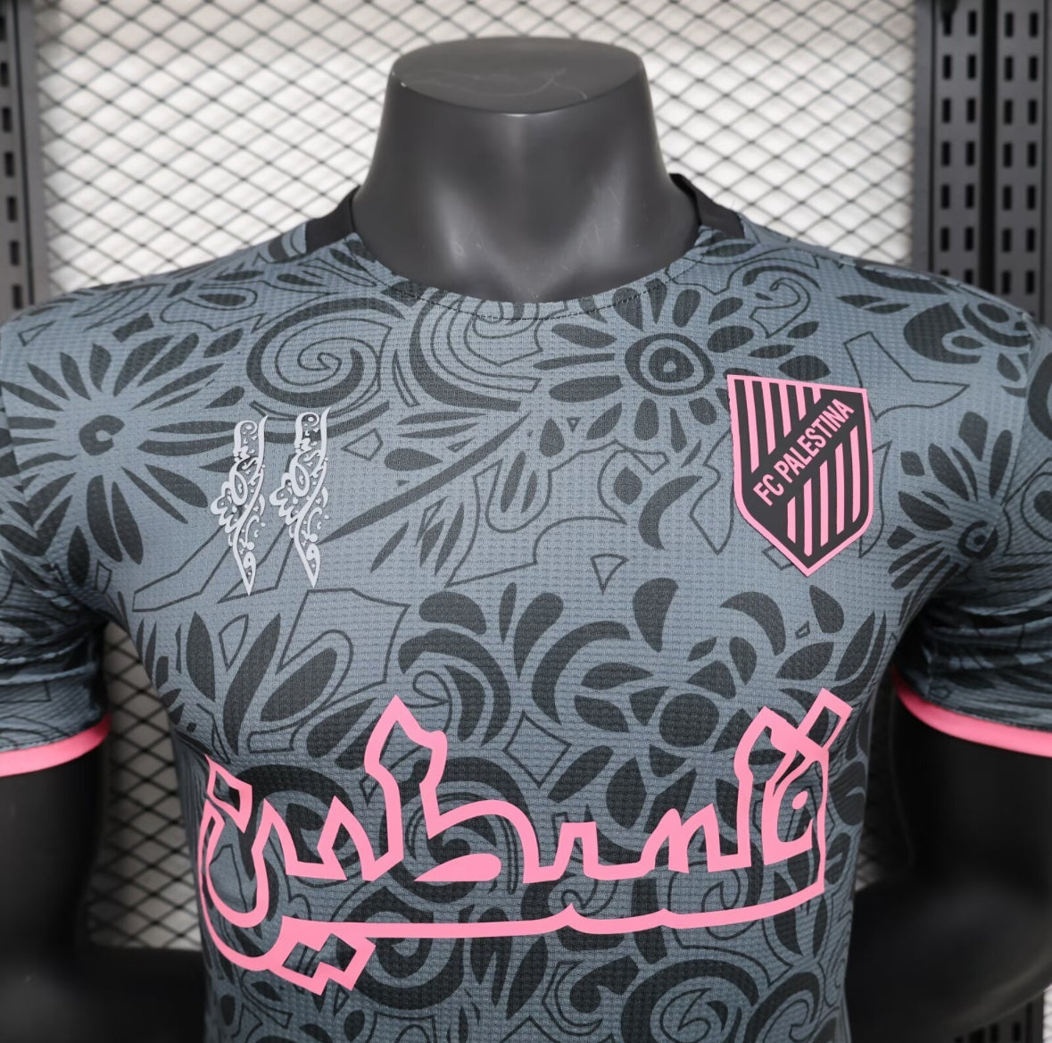 FC Palestina Edición Floral - Gris, Rosa y Negro